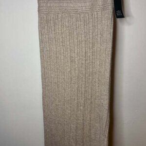 Wild Fable Sweater Skirt Womens Small Beige-Tan Mid-Rise Rib-Knit Column Maxi